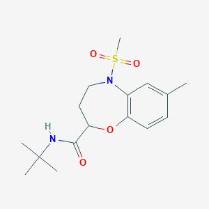 N-tert-butyl-7-methyl-5-(methylsulfonyl)-2,3,4,5-tetrahydro-1,5-benzoxazepine-2-carboxamide