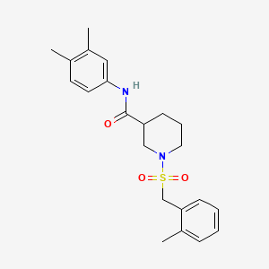 N-(3,4-dimethylphenyl)-1-[(2-methylbenzyl)sulfonyl]piperidine-3-carboxamide