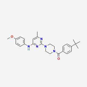 2-[4-(4-tert-butylbenzoyl)piperazin-1-yl]-N-(4-methoxyphenyl)-6-methylpyrimidin-4-amine