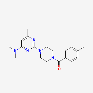 molecular formula C19H25N5O B11242300 N,N,6-trimethyl-2-[4-(4-methylbenzoyl)piperazin-1-yl]pyrimidin-4-amine 