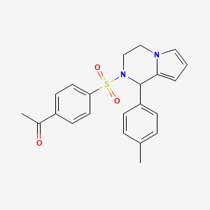 1-(4-((1-(p-tolyl)-3,4-dihydropyrrolo[1,2-a]pyrazin-2(1H)-yl)sulfonyl)phenyl)ethanone