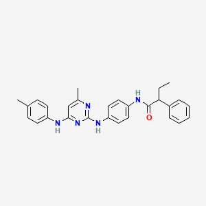 N-[4-({4-methyl-6-[(4-methylphenyl)amino]pyrimidin-2-yl}amino)phenyl]-2-phenylbutanamide