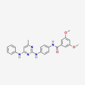 3,5-Dimethoxy-N-(4-{[4-methyl-6-(phenylamino)pyrimidin-2-YL]amino}phenyl)benzamide