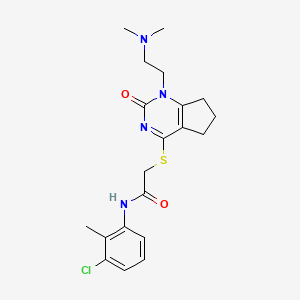 molecular formula C20H25ClN4O2S B11242358 N-(3-Chloro-2-methylphenyl)-2-({1-[2-(dimethylamino)ethyl]-2-oxo-1H,2H,5H,6H,7H-cyclopenta[D]pyrimidin-4-YL}sulfanyl)acetamide 