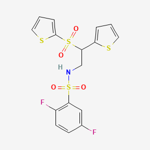 2,5-difluoro-N-(2-(thiophen-2-yl)-2-(thiophen-2-ylsulfonyl)ethyl)benzenesulfonamide