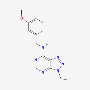 molecular formula C14H16N6O B11242379 3-ethyl-N-(3-methoxybenzyl)-3H-[1,2,3]triazolo[4,5-d]pyrimidin-7-amine 