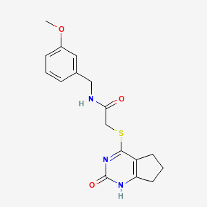 N-(3-methoxybenzyl)-2-((2-oxo-2,5,6,7-tetrahydro-1H-cyclopenta[d]pyrimidin-4-yl)thio)acetamide