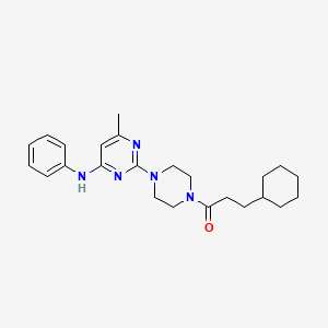 3-Cyclohexyl-1-{4-[4-methyl-6-(phenylamino)pyrimidin-2-yl]piperazin-1-yl}propan-1-one