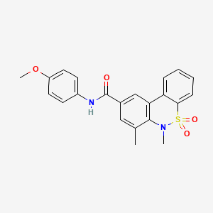 N-(4-methoxyphenyl)-6,7-dimethyl-6H-dibenzo[c,e][1,2]thiazine-9-carboxamide 5,5-dioxide