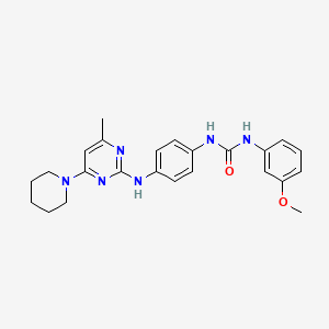 1-(3-Methoxyphenyl)-3-(4-((4-methyl-6-(piperidin-1-yl)pyrimidin-2-yl)amino)phenyl)urea