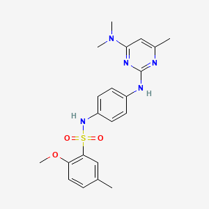 N-(4-((4-(dimethylamino)-6-methylpyrimidin-2-yl)amino)phenyl)-2-methoxy-5-methylbenzenesulfonamide