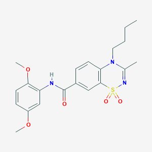 4-butyl-N-(2,5-dimethoxyphenyl)-3-methyl-4H-1,2,4-benzothiadiazine-7-carboxamide 1,1-dioxide