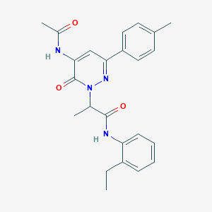 2-[5-(acetylamino)-3-(4-methylphenyl)-6-oxopyridazin-1(6H)-yl]-N-(2-ethylphenyl)propanamide