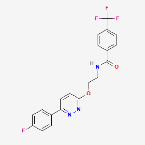 N-(2-((6-(4-fluorophenyl)pyridazin-3-yl)oxy)ethyl)-4-(trifluoromethyl)benzamide