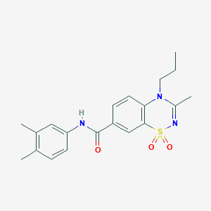 N-(3,4-dimethylphenyl)-3-methyl-4-propyl-4H-1,2,4-benzothiadiazine-7-carboxamide 1,1-dioxide