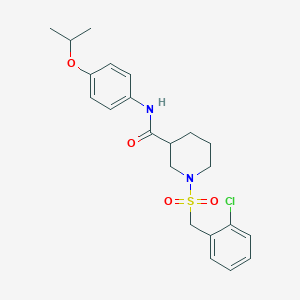 1-[(2-chlorobenzyl)sulfonyl]-N-[4-(propan-2-yloxy)phenyl]piperidine-3-carboxamide