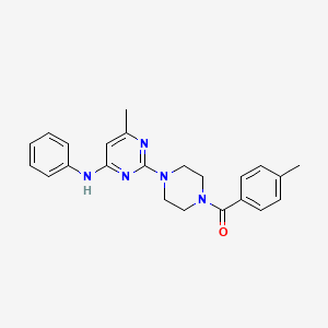 6-methyl-2-[4-(4-methylbenzoyl)piperazin-1-yl]-N-phenylpyrimidin-4-amine