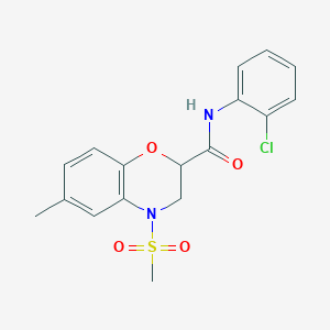 N-(2-chlorophenyl)-6-methyl-4-(methylsulfonyl)-3,4-dihydro-2H-1,4-benzoxazine-2-carboxamide