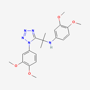 molecular formula C20H25N5O4 B11242541 N-{2-[1-(3,4-dimethoxyphenyl)-1H-tetrazol-5-yl]propan-2-yl}-3,4-dimethoxyaniline 