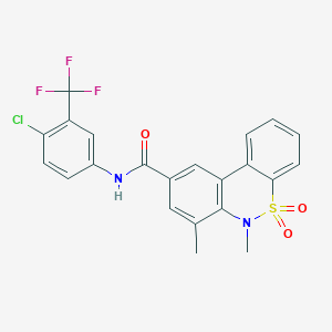 N-[4-chloro-3-(trifluoromethyl)phenyl]-6,7-dimethyl-6H-dibenzo[c,e][1,2]thiazine-9-carboxamide 5,5-dioxide