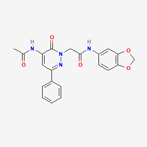 2-[5-(acetylamino)-6-oxo-3-phenylpyridazin-1(6H)-yl]-N-(1,3-benzodioxol-5-yl)acetamide