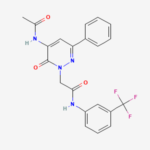 2-[5-(acetylamino)-6-oxo-3-phenylpyridazin-1(6H)-yl]-N-[3-(trifluoromethyl)phenyl]acetamide