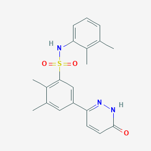 molecular formula C20H21N3O3S B11242664 N-(2,3-dimethylphenyl)-2,3-dimethyl-5-(6-oxo-1,6-dihydropyridazin-3-yl)benzenesulfonamide 