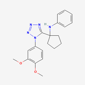 N-{1-[1-(3,4-dimethoxyphenyl)-1H-tetrazol-5-yl]cyclopentyl}aniline