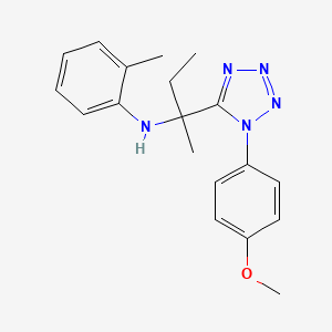 molecular formula C19H23N5O B11242706 N-{2-[1-(4-methoxyphenyl)-1H-tetrazol-5-yl]butan-2-yl}-2-methylaniline 