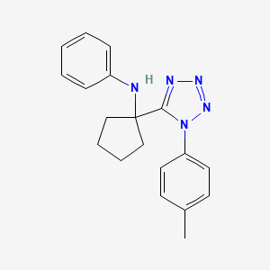 N-{1-[1-(4-methylphenyl)-1H-tetrazol-5-yl]cyclopentyl}aniline