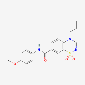 N-(4-methoxyphenyl)-4-propyl-4H-1,2,4-benzothiadiazine-7-carboxamide 1,1-dioxide