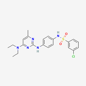 3-chloro-N-(4-((4-(diethylamino)-6-methylpyrimidin-2-yl)amino)phenyl)benzenesulfonamide