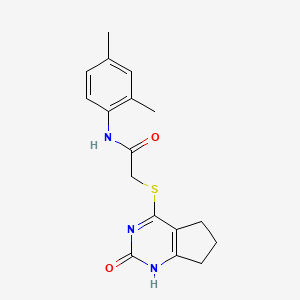 N-(2,4-Dimethylphenyl)-2-({2-oxo-1H,2H,5H,6H,7H-cyclopenta[D]pyrimidin-4-YL}sulfanyl)acetamide