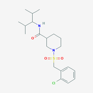 1-[(2-chlorobenzyl)sulfonyl]-N-(2,4-dimethylpentan-3-yl)piperidine-3-carboxamide