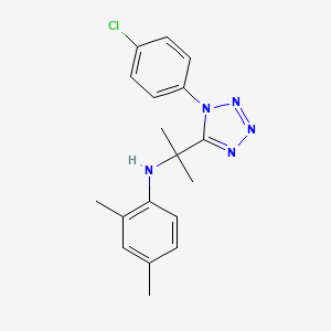 molecular formula C18H20ClN5 B11242736 N-{2-[1-(4-chlorophenyl)-1H-tetrazol-5-yl]propan-2-yl}-2,4-dimethylaniline 