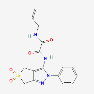 molecular formula C16H16N4O4S B11242743 N-allyl-N'-(5,5-dioxido-2-phenyl-2,6-dihydro-4H-thieno[3,4-c]pyrazol-3-yl)ethanediamide 