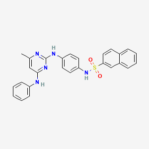 N-(4-((4-methyl-6-(phenylamino)pyrimidin-2-yl)amino)phenyl)naphthalene-2-sulfonamide