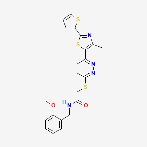 N-(2-methoxybenzyl)-2-((6-(4-methyl-2-(thiophen-2-yl)thiazol-5-yl)pyridazin-3-yl)thio)acetamide