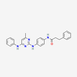 N-(4-{[4-Methyl-6-(phenylamino)pyrimidin-2-YL]amino}phenyl)-3-phenylpropanamide