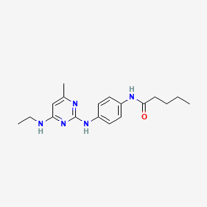 N-(4-{[4-(ethylamino)-6-methylpyrimidin-2-yl]amino}phenyl)pentanamide