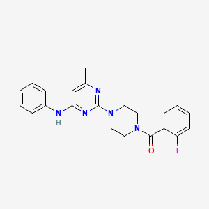 2-[4-(2-iodobenzoyl)piperazin-1-yl]-6-methyl-N-phenylpyrimidin-4-amine