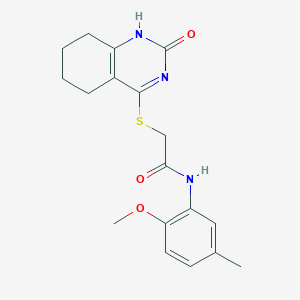 N-(2-Methoxy-5-methylphenyl)-2-[(2-oxo-1,2,5,6,7,8-hexahydroquinazolin-4-YL)sulfanyl]acetamide