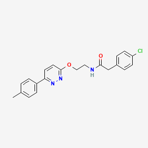 2-(4-chlorophenyl)-N-(2-((6-(p-tolyl)pyridazin-3-yl)oxy)ethyl)acetamide