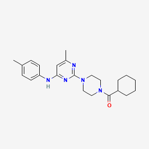 Cyclohexyl(4-(4-methyl-6-(p-tolylamino)pyrimidin-2-yl)piperazin-1-yl)methanone