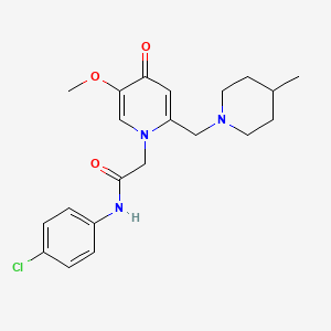 N-(4-chlorophenyl)-2-(5-methoxy-2-((4-methylpiperidin-1-yl)methyl)-4-oxopyridin-1(4H)-yl)acetamide