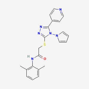 N-(2,6-dimethylphenyl)-2-{[5-(pyridin-4-yl)-4-(1H-pyrrol-1-yl)-4H-1,2,4-triazol-3-yl]sulfanyl}acetamide