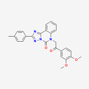 6-(2-(3,4-dimethoxyphenyl)-2-oxoethyl)-2-(p-tolyl)-[1,2,4]triazolo[1,5-c]quinazolin-5(6H)-one