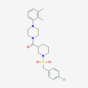 molecular formula C25H32ClN3O3S B11242947 {1-[(4-Chlorobenzyl)sulfonyl]piperidin-3-yl}[4-(2,3-dimethylphenyl)piperazin-1-yl]methanone 