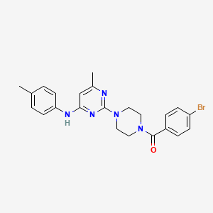 2-[4-(4-bromobenzoyl)piperazin-1-yl]-6-methyl-N-(4-methylphenyl)pyrimidin-4-amine