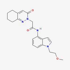 N-[1-(2-methoxyethyl)-1H-indol-4-yl]-2-(3-oxo-5,6,7,8-tetrahydrocinnolin-2(3H)-yl)acetamide